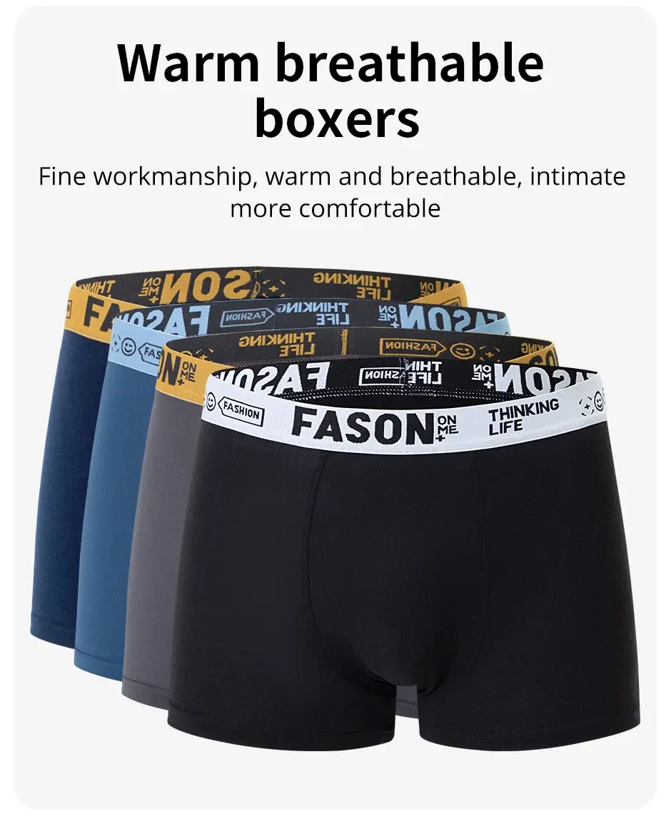 5/4 Pcs Men's Fashion Printed Underwear Comfortable Joker Boxer Plus Size 5XL Adolescent Multicolor Mix Shorts Middle-aged Boxer