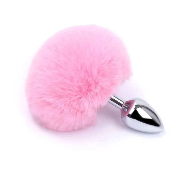 Metal Plush Rabbit Tail Anal Plug Prostate Massager Butt Plug Rabbit Ear BDSM Cosplay Erotic Sex Toys for Women Adults Sex Game