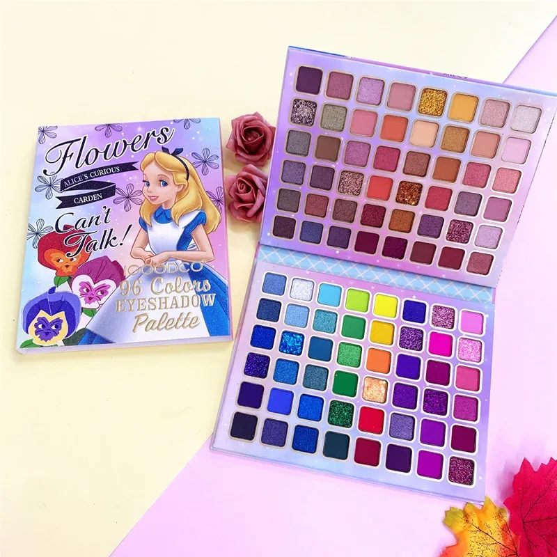 Boutique 96 cores sombra de olho placa shimmer fosco lantejoulas sombra colorida palco bola dedicada néon paleta de sombra beleza