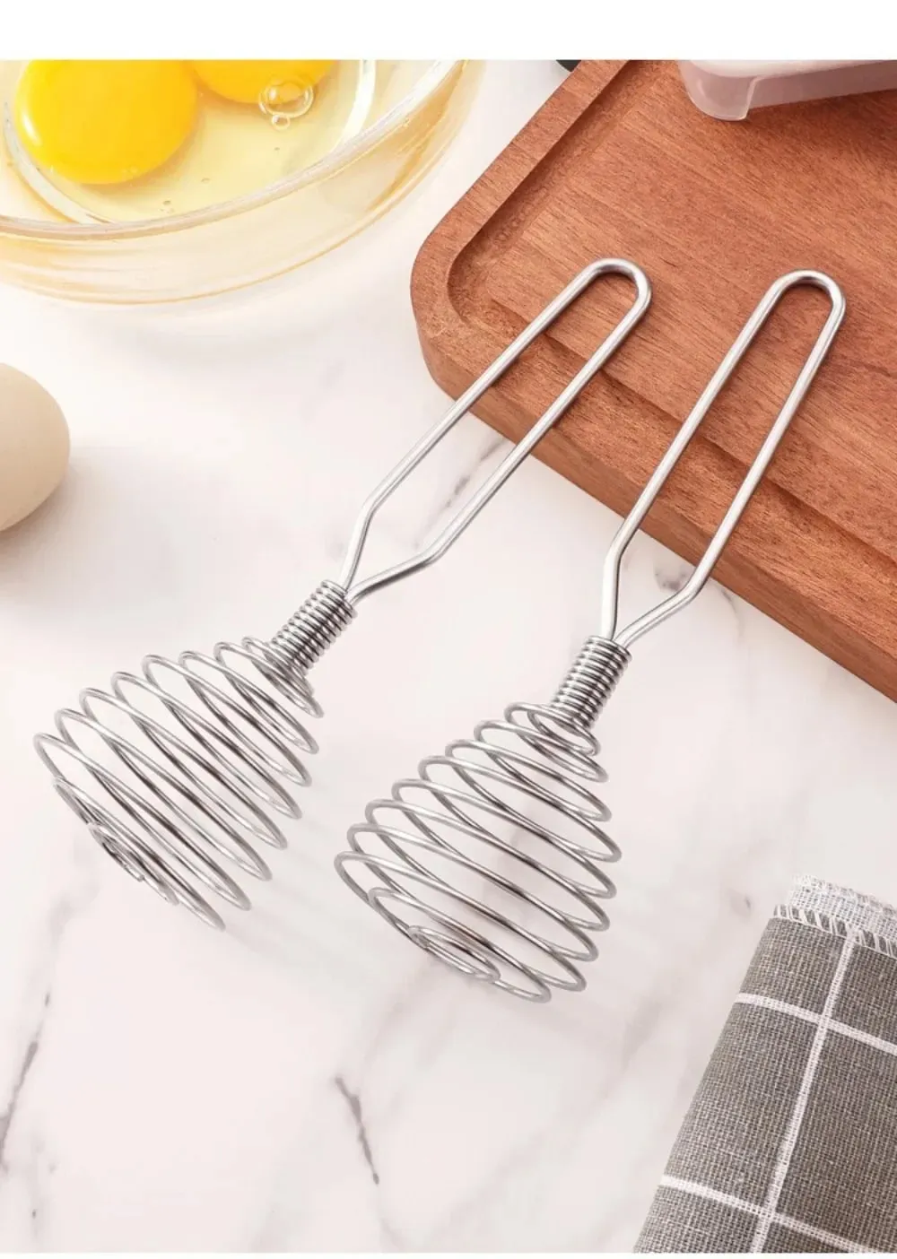 Acessórios de cozinha espiral batedor agitador misturador aço inoxidável ovo leite jam batedor manual liquidificador cozinhar utensílio cozinha ferramenta
