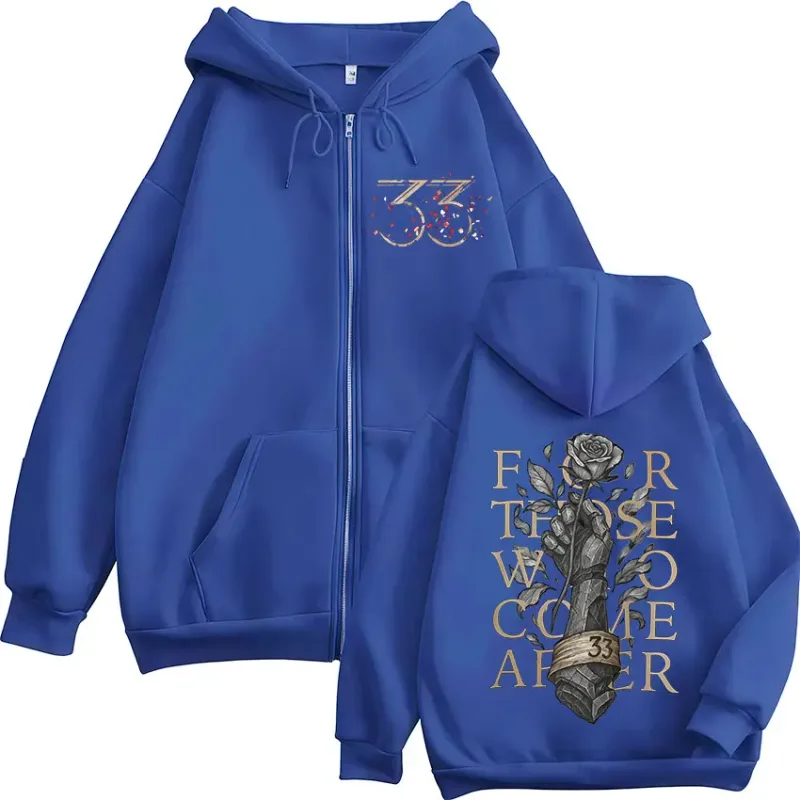 Game Clair Obscur Expedition 33 For Those Who Come After Zipper Hoodies Men Women Long Sleeves Zip Up Sweatshirts Jackets Coats