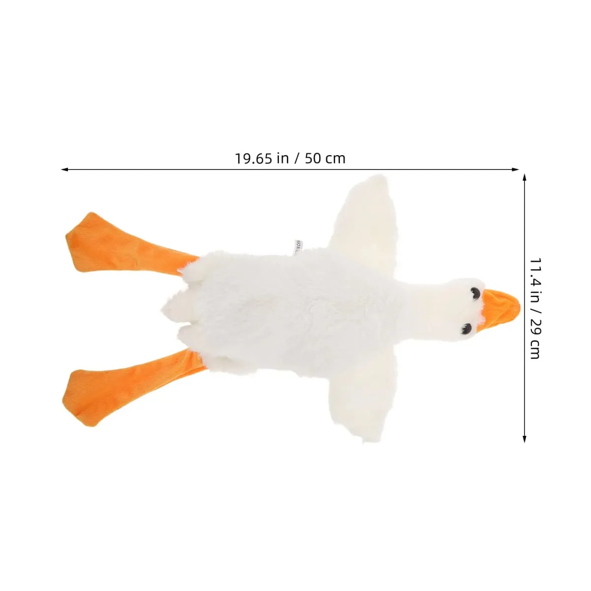 Fronha de travesseiro de pelúcia de ganso branco macio decorativo capa de almofada 50cm kawaii desenho animado ganso para sofá cama festa