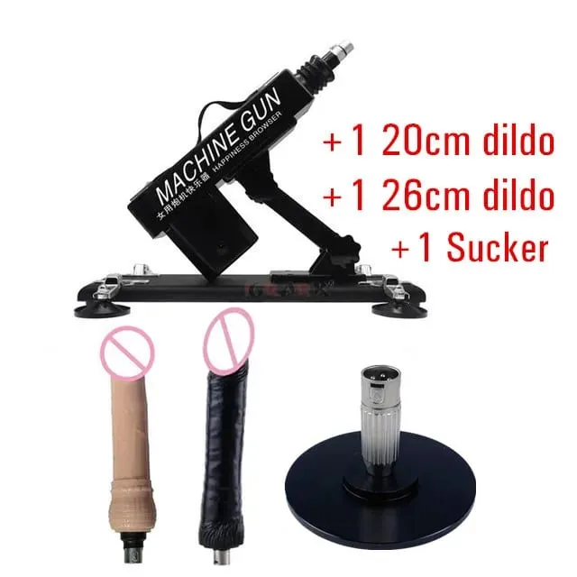 Máquina sexual vibartor automática, motor forte, com acessórios de vibrador, arma ajustável, máquina de amor, brinquedos sexuais para homens, mulheres, jogo adulto