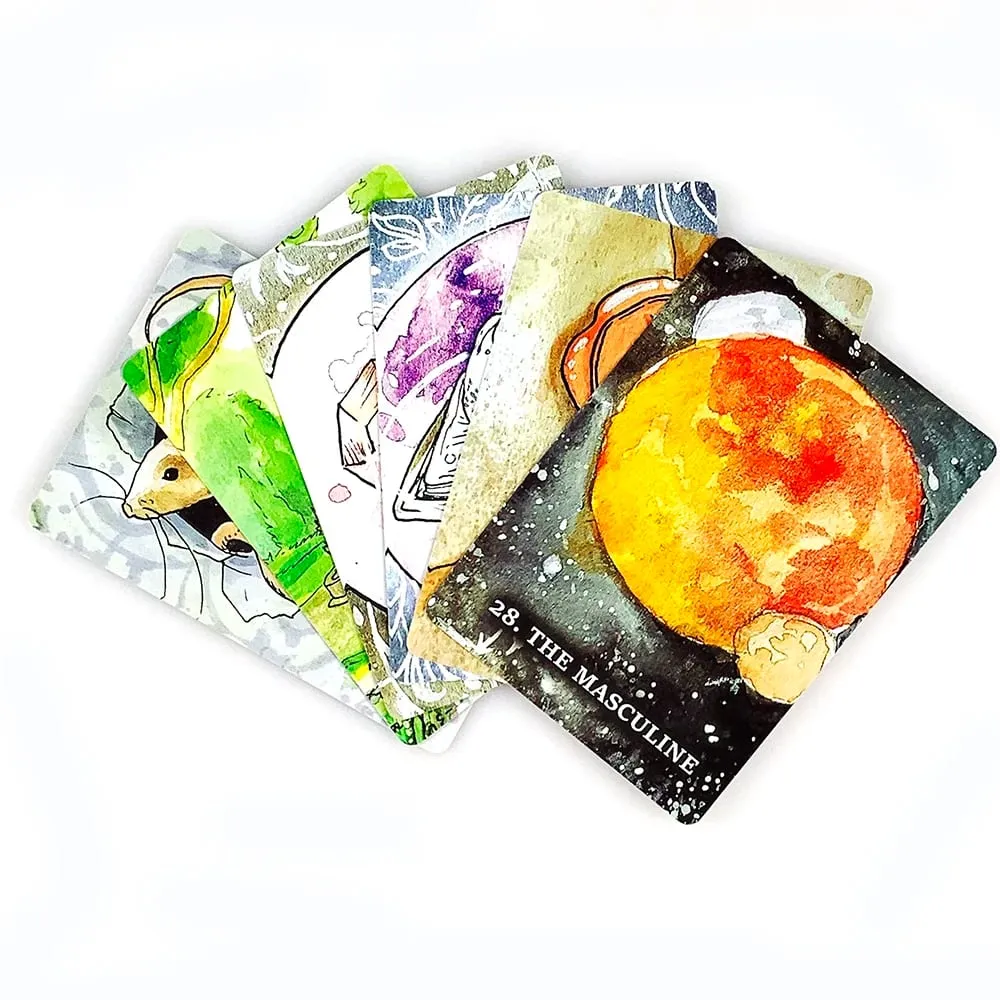 8.8*6.3cm The Paper Oracle Cards 43 Pcs Cards Divination Deck Cards Game English Vision Edition Board Playing Game For Party