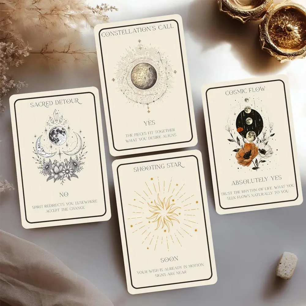44 baralho de cartas 13x8 cartas oracle celestiais orientação cósmica para o jogo de cartas de crescimento pessoal final para inspiração