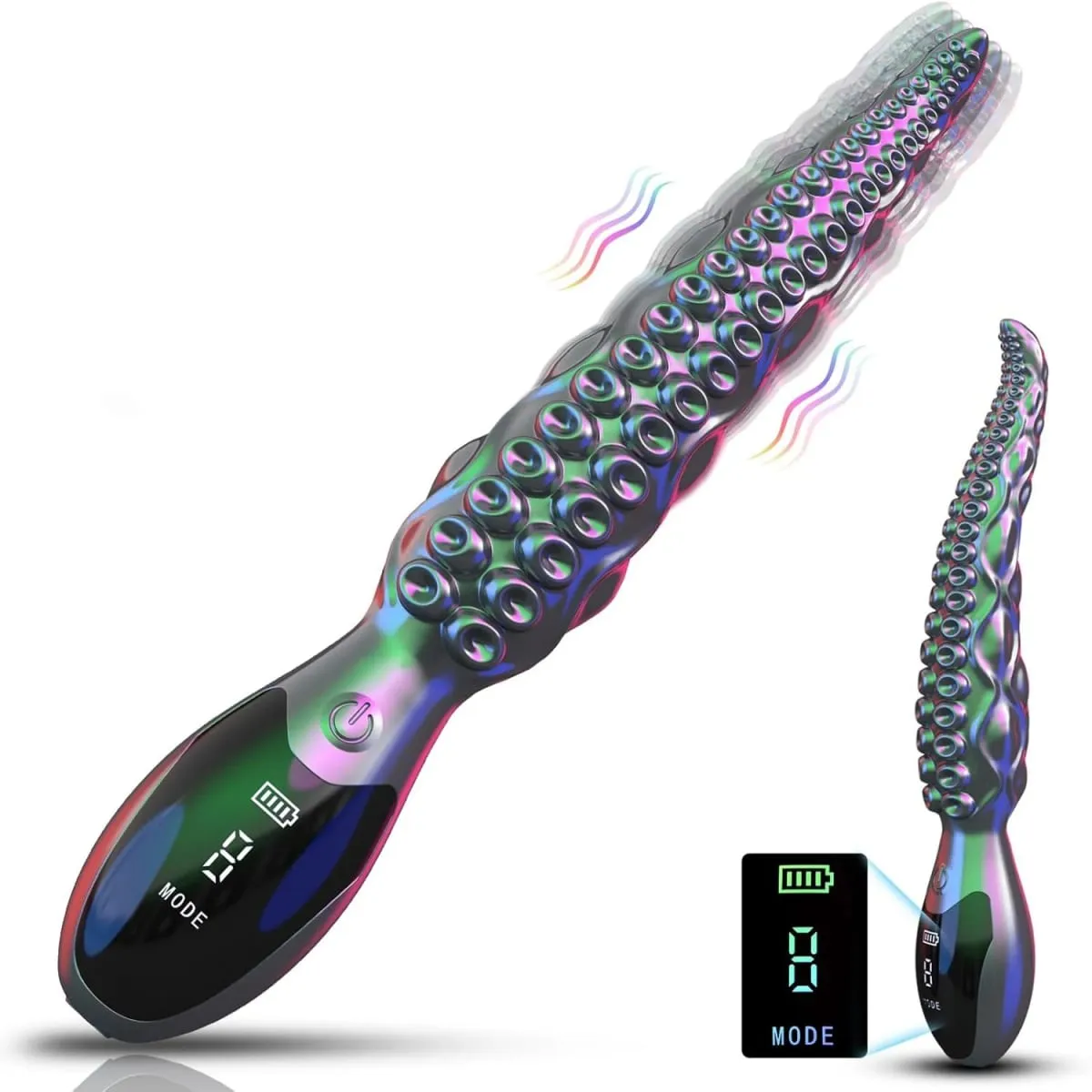 振動逼真 G 點假陽具 - LED 顯示章魚觸手陰蒂振動器 10.7 英寸矽膠假陽具成人性玩具女式 — image 1