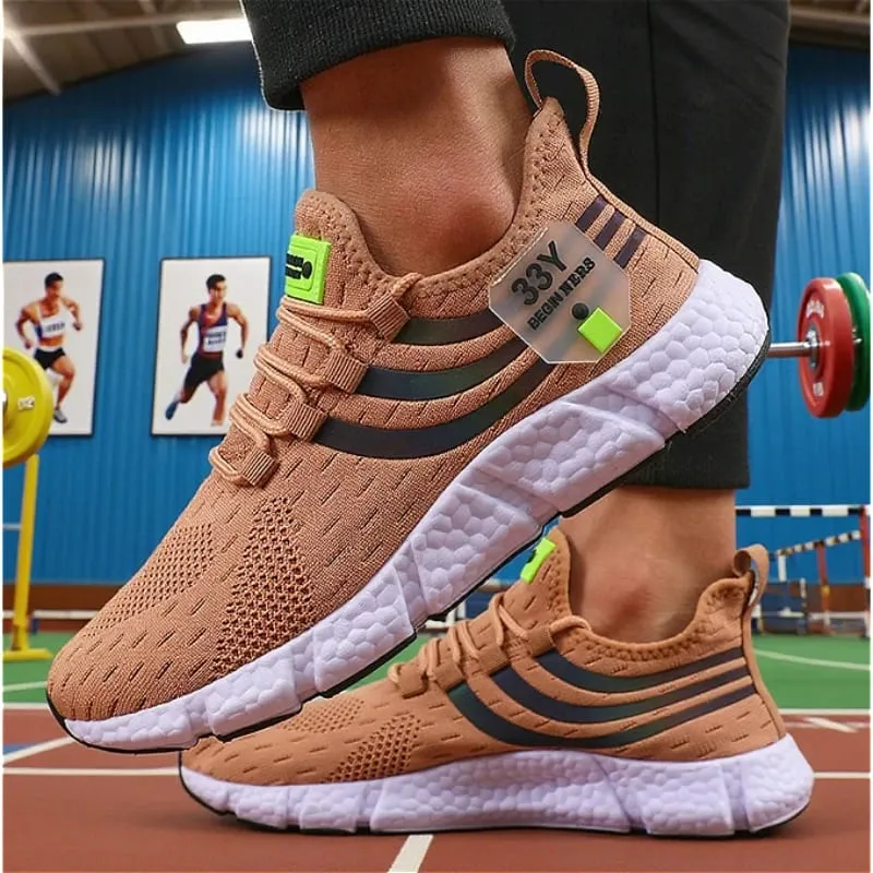 Tênis de malha masculino leve confortável macio respirável tênis de corrida atlético tenis multi colorido sapatos de caminhada