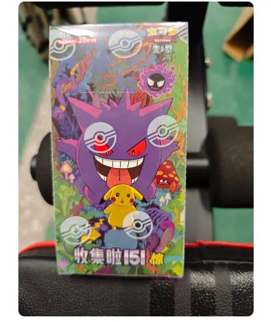 Original genuíno pokemon negociação ptcg cartões coletá-lo 151 suplemento de choque adicionar reabastecer pacote complemento coletar presente da criança