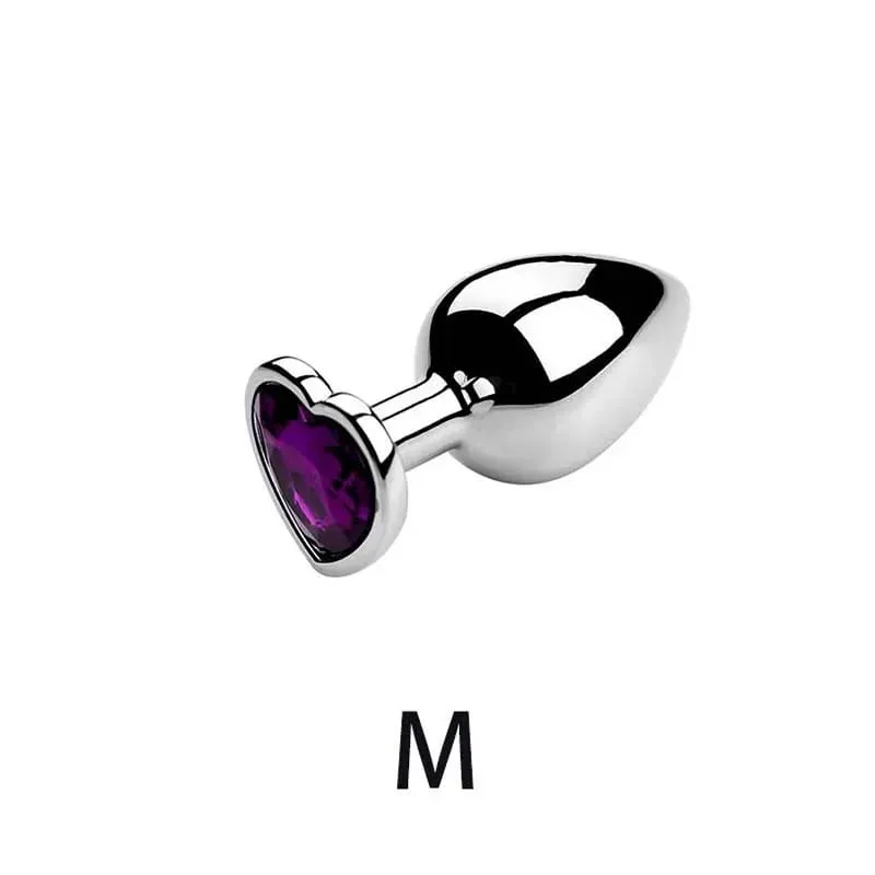 5 tamanhos de aço inoxidável cristal coração anal plug removível butt plug estimulador próstata massageador anal brinquedos sexuais vibradores