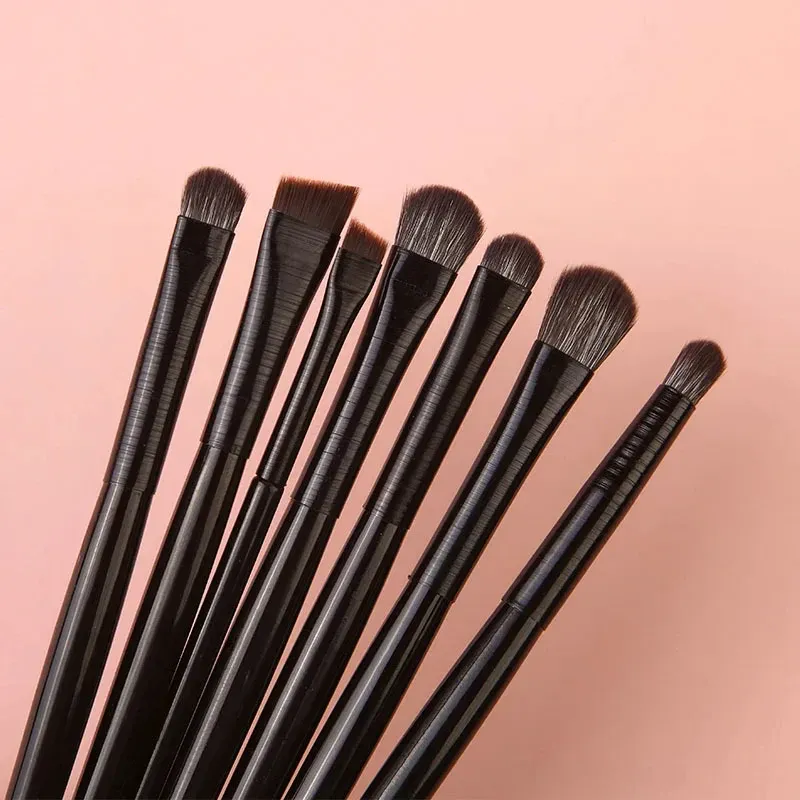 Pincéis de cerdas macias para sombra, conjunto de 9 peças, maquiagem para os olhos, manchas, delineador disfarçado, detalhe dos olhos, pequenos pincéis de maquiagem