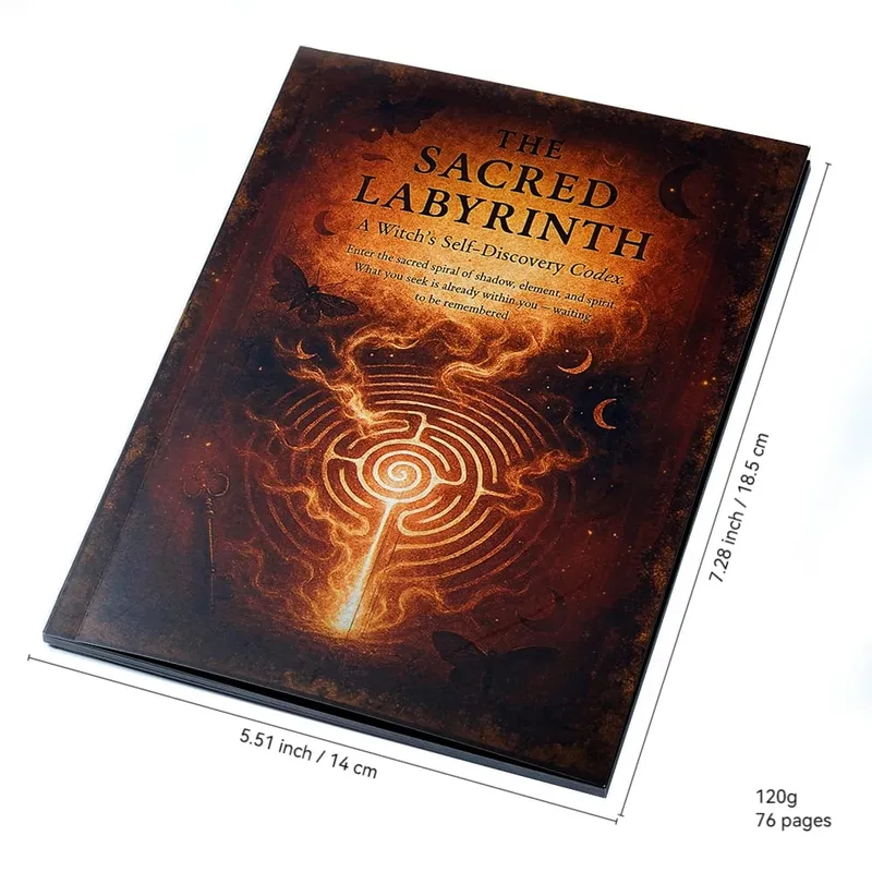 O Labirinto Sagrado Códice de Autodescoberta de uma Bruxa Explore 74 páginas de Trabalho de Sombra de Autodescoberta Mystieal Trabalho de Crescimento de Grimório