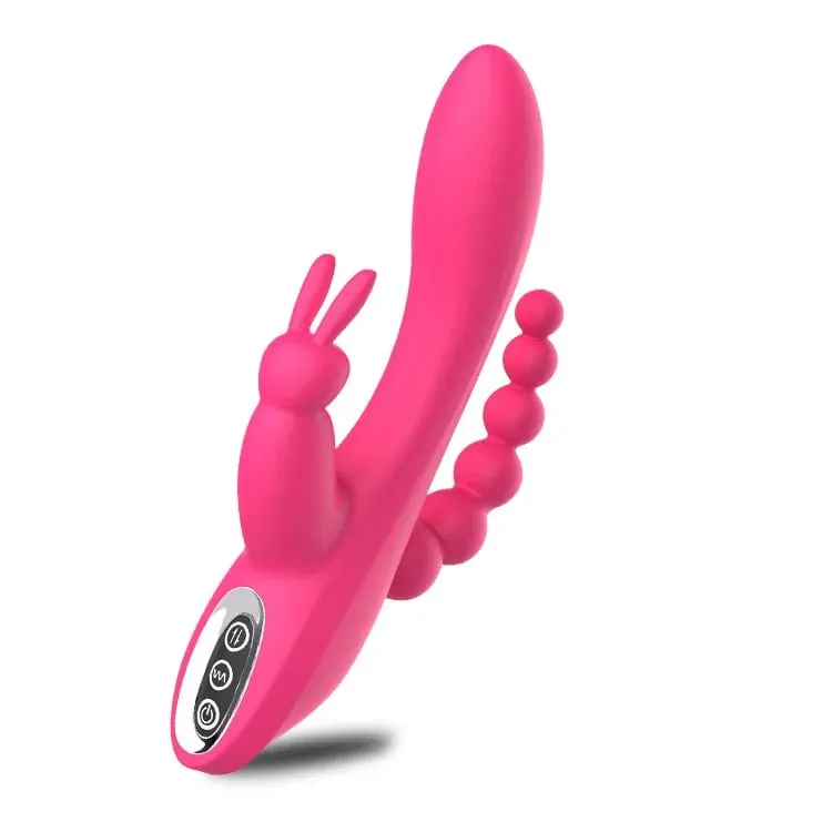 12 modos g ponto coelho vibrador estimulador clitoral anal tripla curva massageador anal contas brinquedos sexuais para mulheres casais vibrador