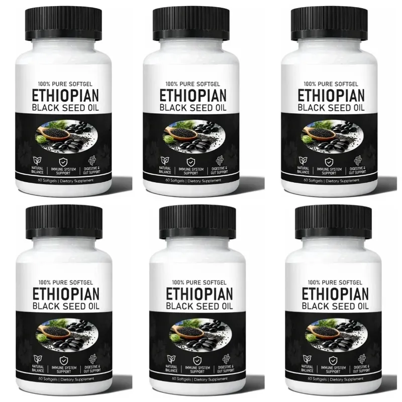 衣索比亞黑籽油有機冷壓免疫支持補充劑 60 粒軟膠囊，用於關節健康和抗氧化保護