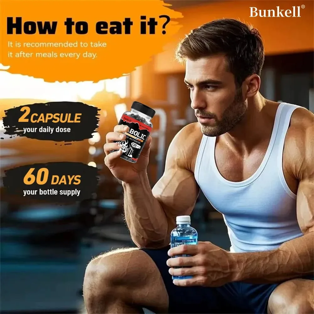 Cápsulas Muscle Builder - Ajudam a aumentar a resistência, a síntese de proteínas promove um crescimento muscular mais rápido, a energia abdominal