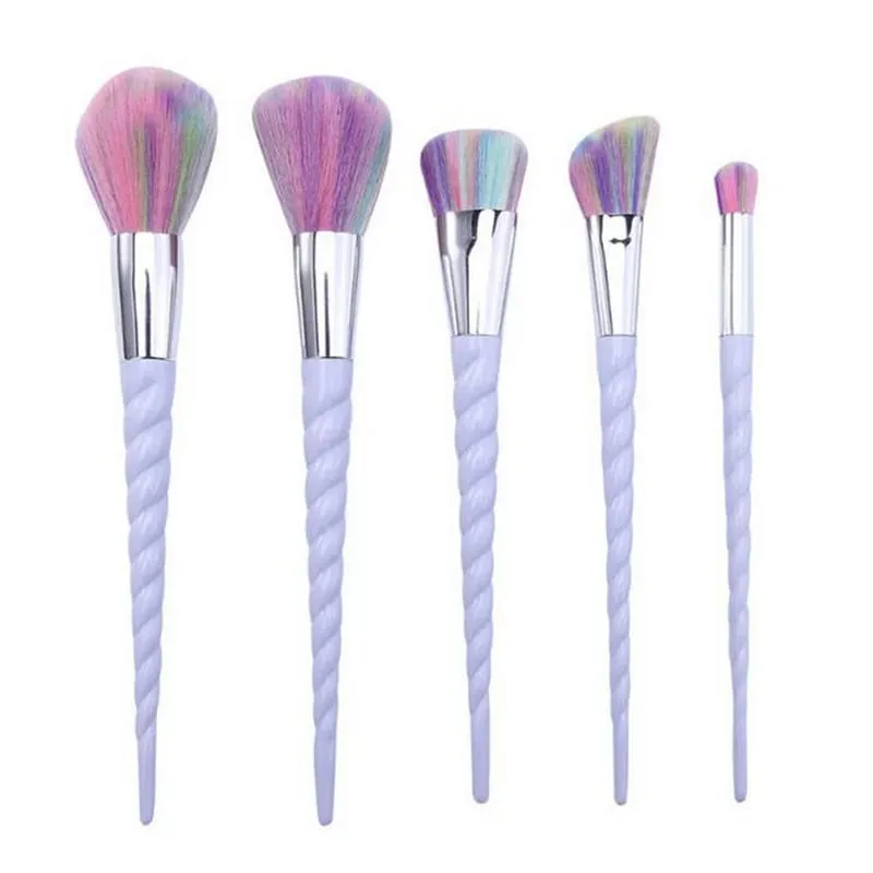 10 pçs/set Pincéis de Maquiagem Coloridos Conjunto Fundação Sombra Em Pó Pincel de Maquiagem Ferramentas Cosméticas pinceaux maquillage licorne