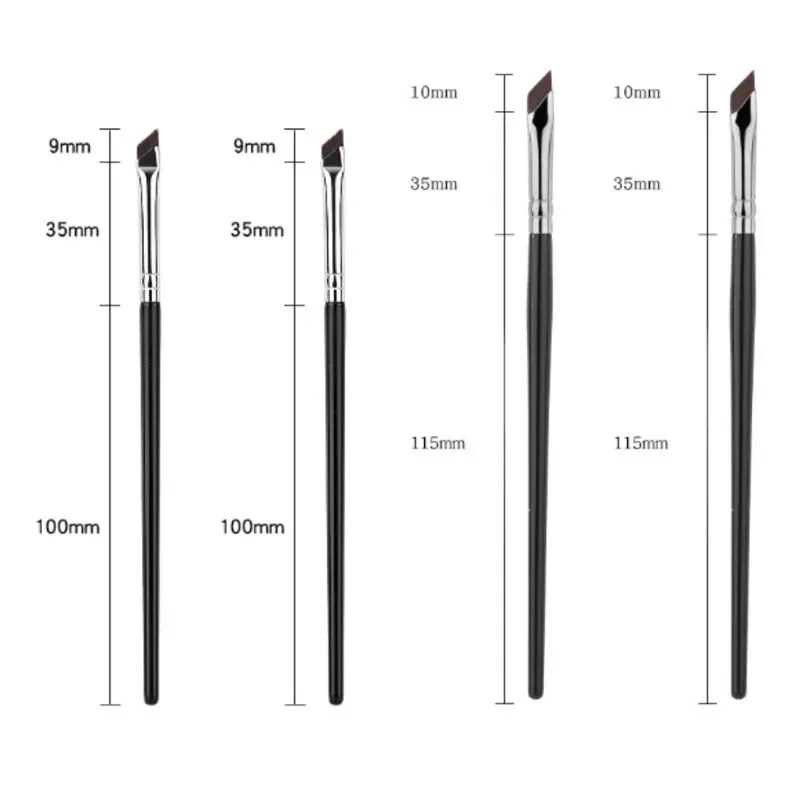 1-16 Chiếc Nâng Cấp Lưỡi Bút Kẻ Mắt Bàn Chải Siêu Mỏng Góc Mịn Flat Eyebrow Brush Liner Brow Nơi Cọ Trang Điểm Chính Xác Chi Tiết Bàn Chải