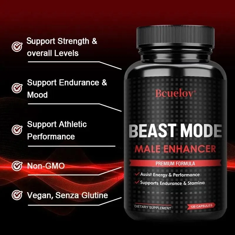 L-Arginine Capsules - Enhance Muscle Building Endurance Energy Boost Improve Men's Muscle Health Dietary Supplement NON-GMO