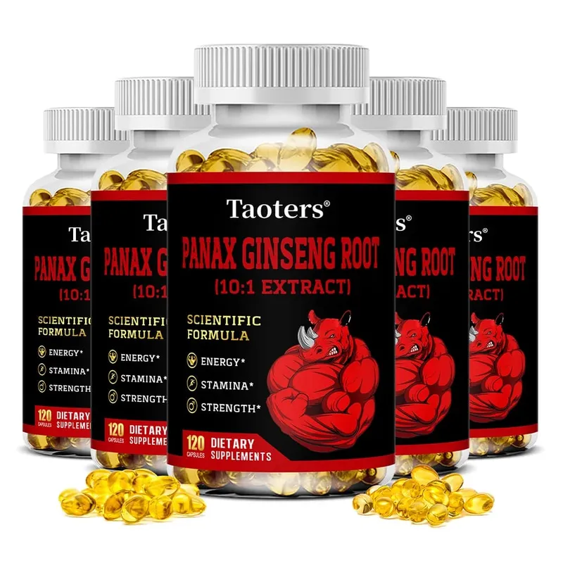 Panax Ginseng Root Capsules - Ashwagandha Extract Supplement Provides Energy Muscle Strength for Adults — image 12
