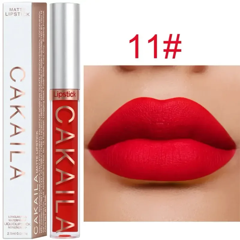 Lip Gloss Waterproof Matte Liquid Lipstick Long Lasting Velvet Lipgloss Tint Tube Nude Pigment Lip Makeup Cosmetics