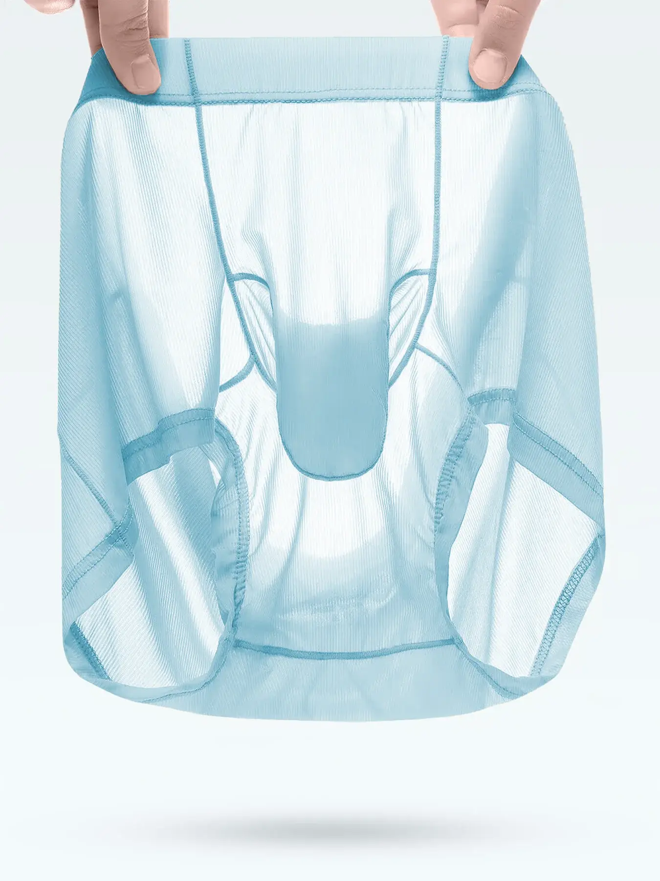 Cuecas boxer transparentes masculinas, roupa íntima sexy ultrafina, transparente, calcinhas de seda gelada, suave e brilhante, lingerie — image 20