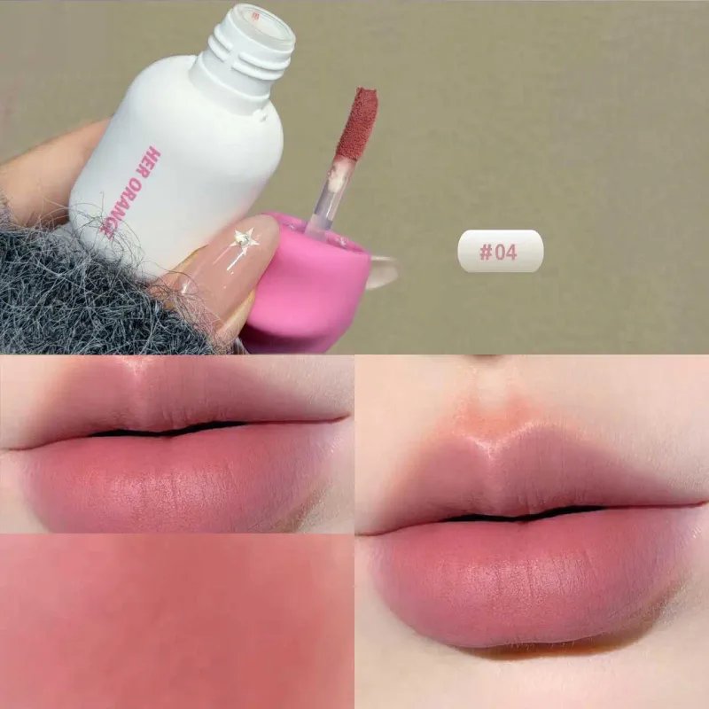 Herorange Soft Matte Lip Mud Não Secante Longo Desgaste para Viagem Diária Acessível Maquiagem