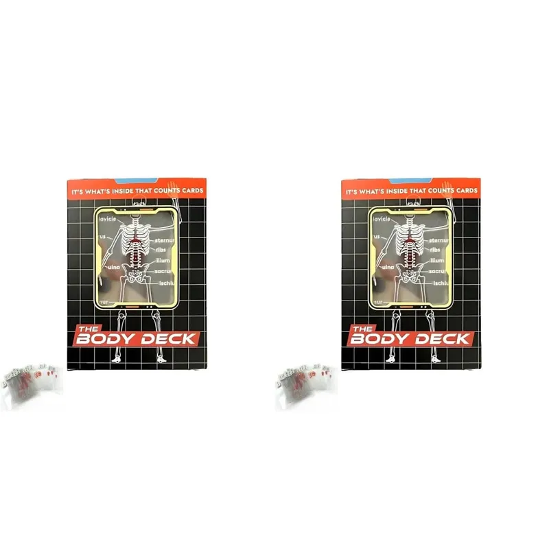 The Body Deck Mannequin Body Deck Skeleton Playing Cards Transparent Anatomy Poker Cards Skeletons X-Ray Designs EducationalGift