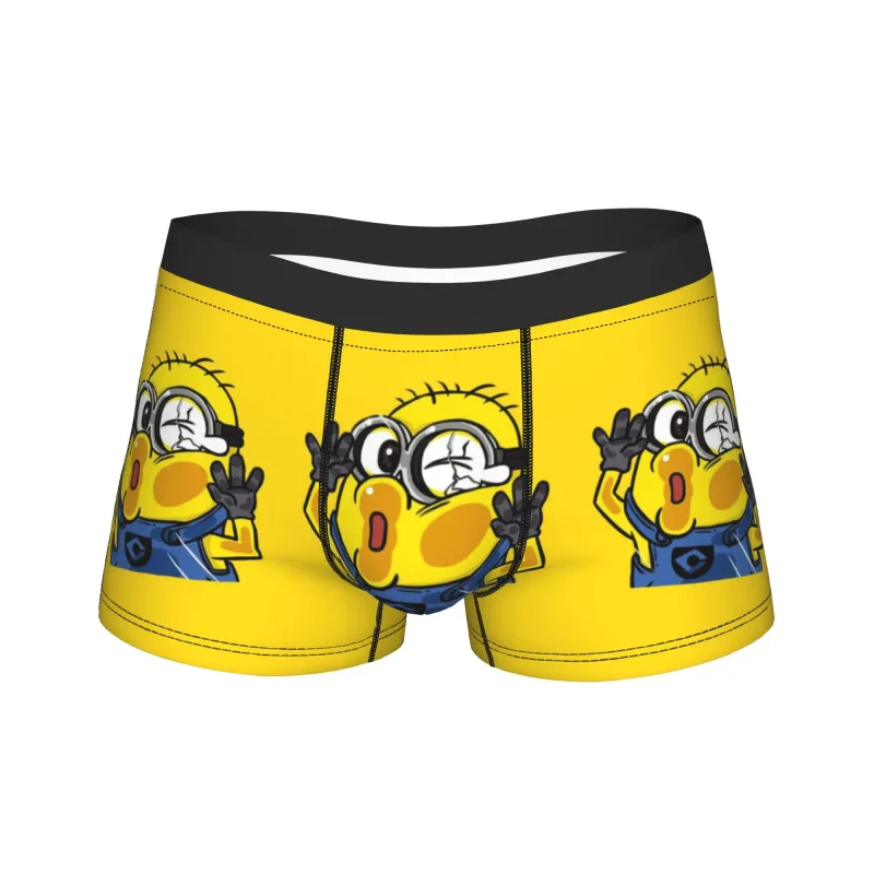 M-Minions Boxershorts 3D Pouch Underwear High Quality Customs Boxer Brief Comfortable Males Panties Plus Size