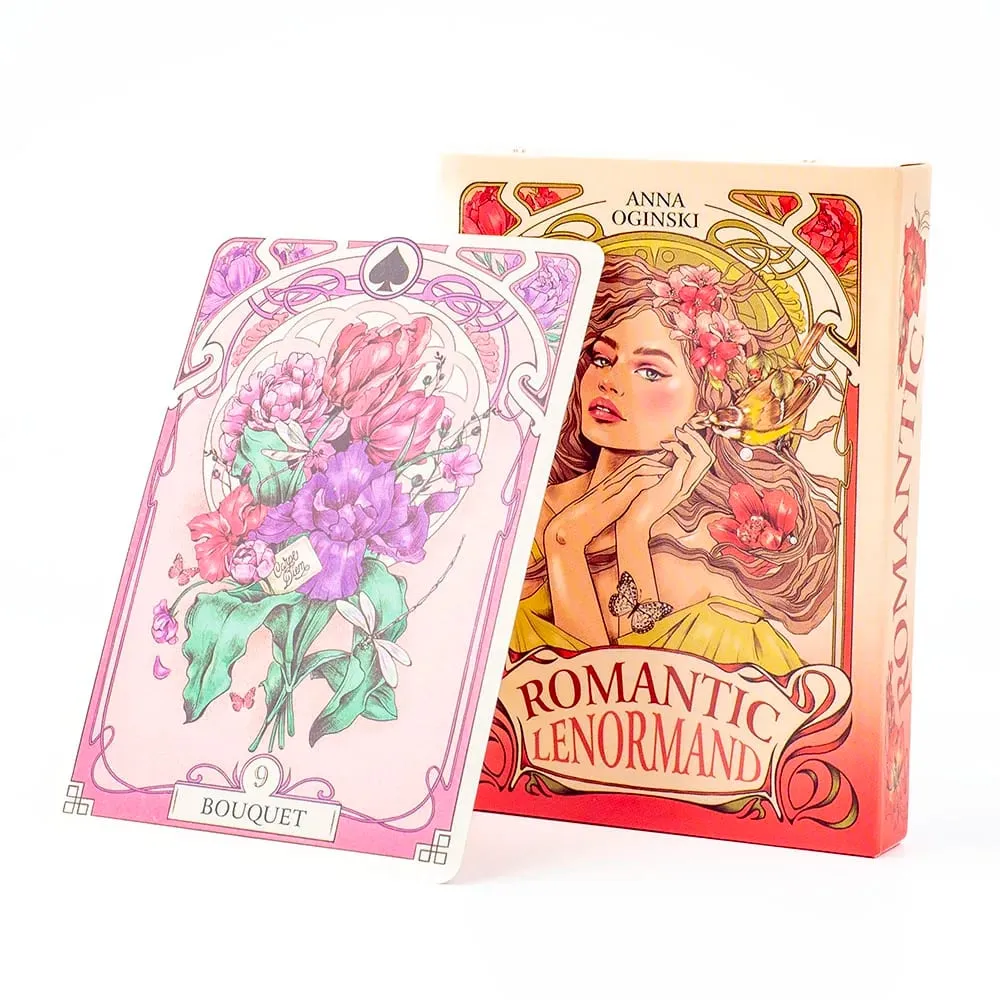 37Pcs Cards Romatic Lenormand Tarot Deck Full English Version Oracles Deck For Girl Board Games 10.2*7.2Cm — image 1