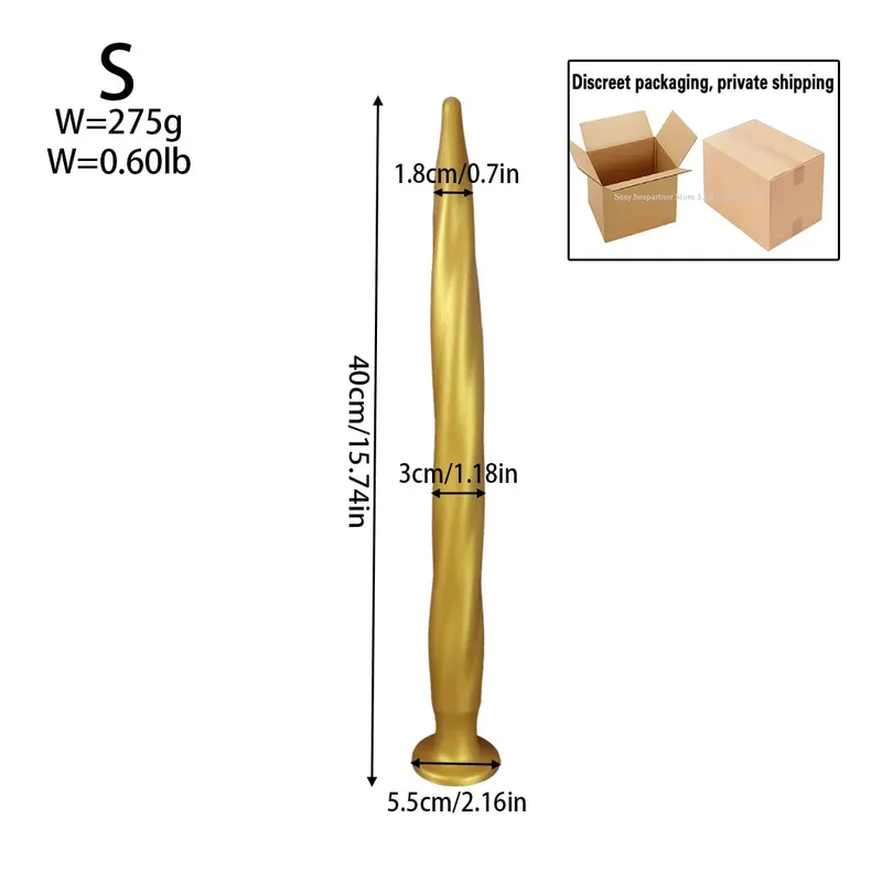 NEW Super Long Anal Plug Big Anal Dialator Expander Training Fantasy Large Long Silicone Soft ButtPlug Sex Toy for Women Men Gay