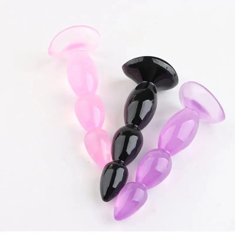 1pc butt plug vibrador bunda massagem de próstata unisex sexy rolha tpe anal plugues contas adulto brinquedo sexo para homens mulheres adultos jogos