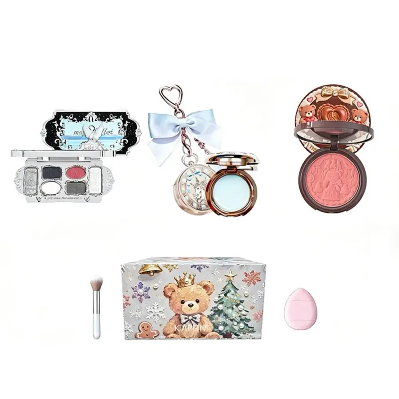 Capel Conjunto de maquiagem profissional paleta de sombras corretivo base kit de batom para mulheres