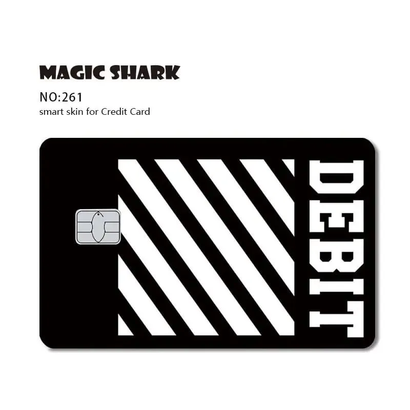 Magic Shark Dog Meme Hunter Snake Stonks 3M Matte PVC Front Sticker Film Cover Skin for Bank Debit Credit Card