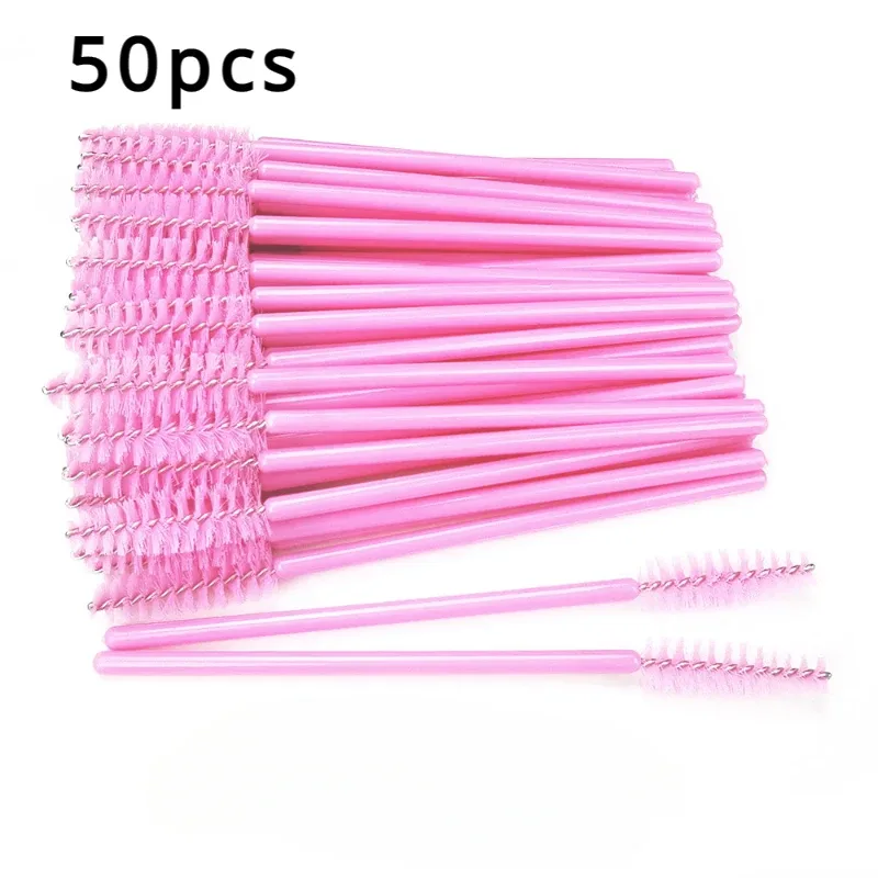50/100/150 pçs escovas de cílios corretivo lash escova spoolies rímel varinhas aplicador para extensão de cílios conjunto de maquiagem laukiss