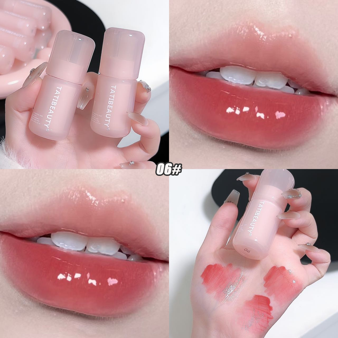 Espelho água brilho labial cristal geléia batom hidratante plumping hidratante colorido lábio matiz lábios cuidados maquiagem beleza