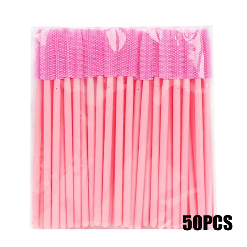 50/100pcs Eyelash Brush Silicone Eyelashes Brushes Mascara Wands Applicators For Woman Lash Eyebrows Cosmetic Makeup Tool