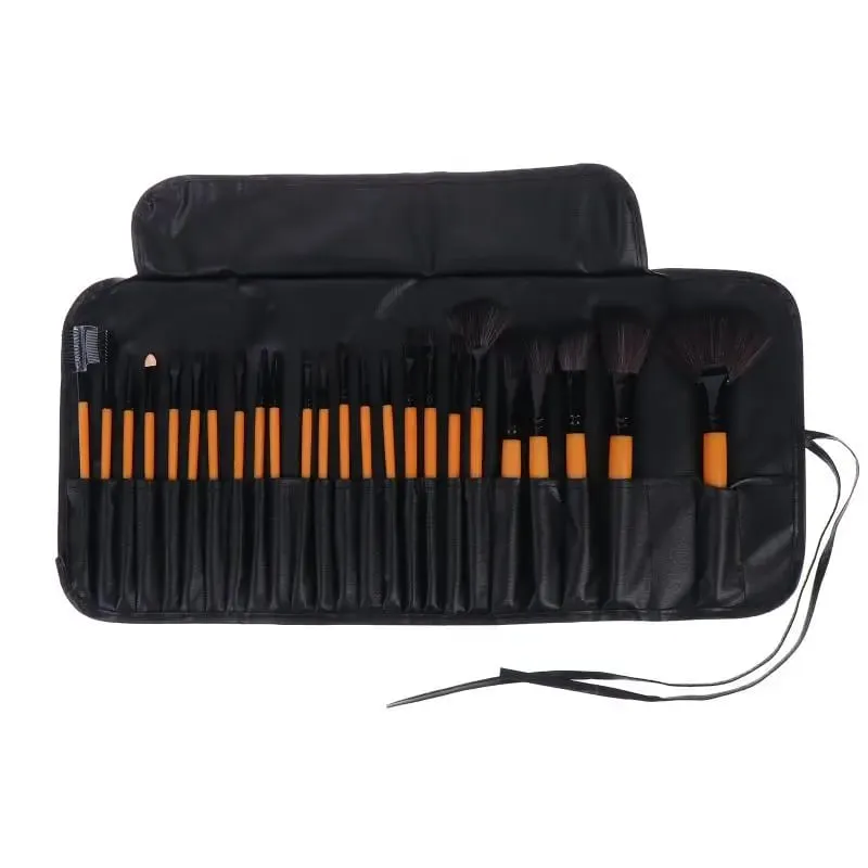 Conjunto de pincéis de beleza profissional de 24 unidades inclui todos os pincéis de maquiagem com bolsa organizadora para uso pessoal e de viagem