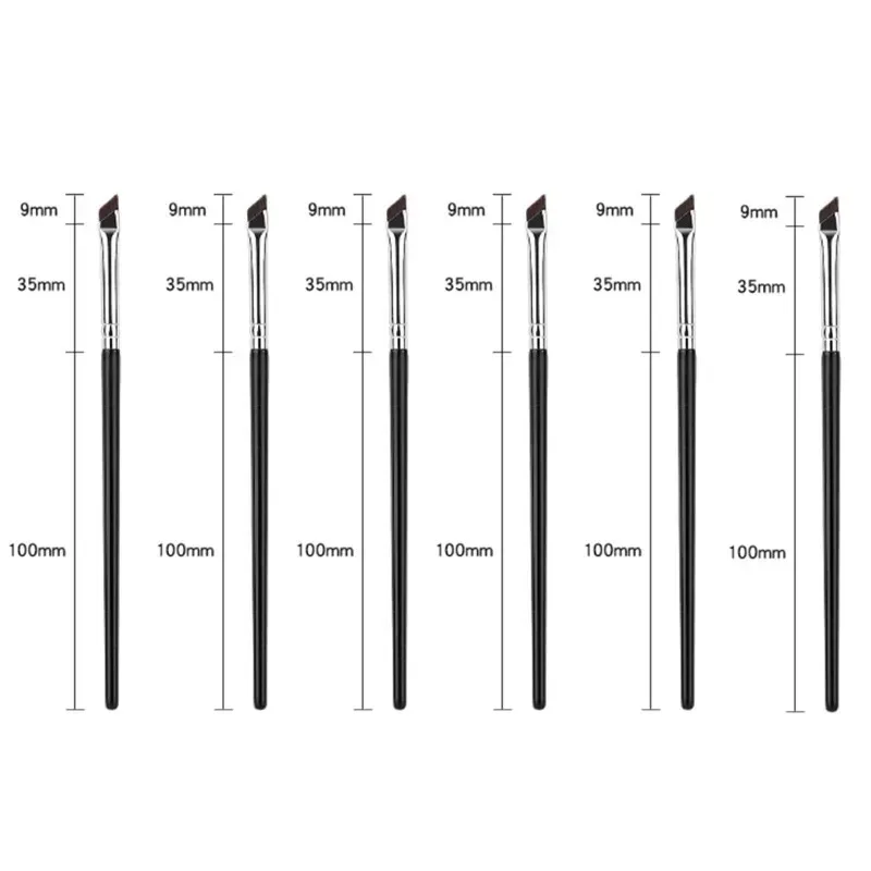 1-16 Chiếc Nâng Cấp Lưỡi Bút Kẻ Mắt Bàn Chải Siêu Mỏng Góc Mịn Flat Eyebrow Brush Liner Brow Nơi Cọ Trang Điểm Chính Xác Chi Tiết Bàn Chải