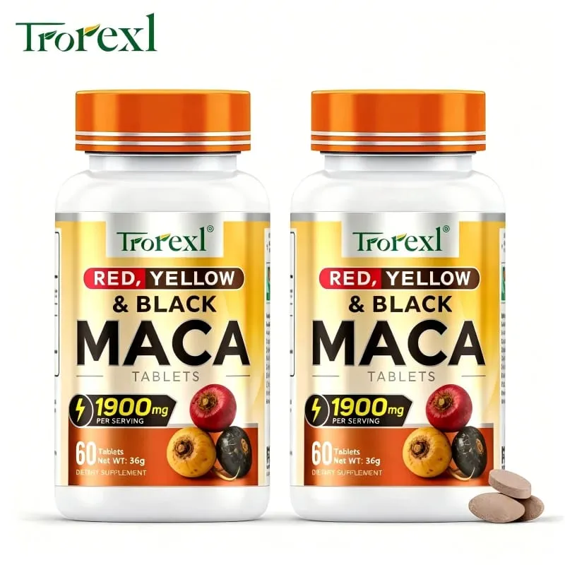 Suplementos de Desempenho Masculino – Apoiam a Resiliência, Confiança Física e Resistência com Mistura de Raiz Tricolor