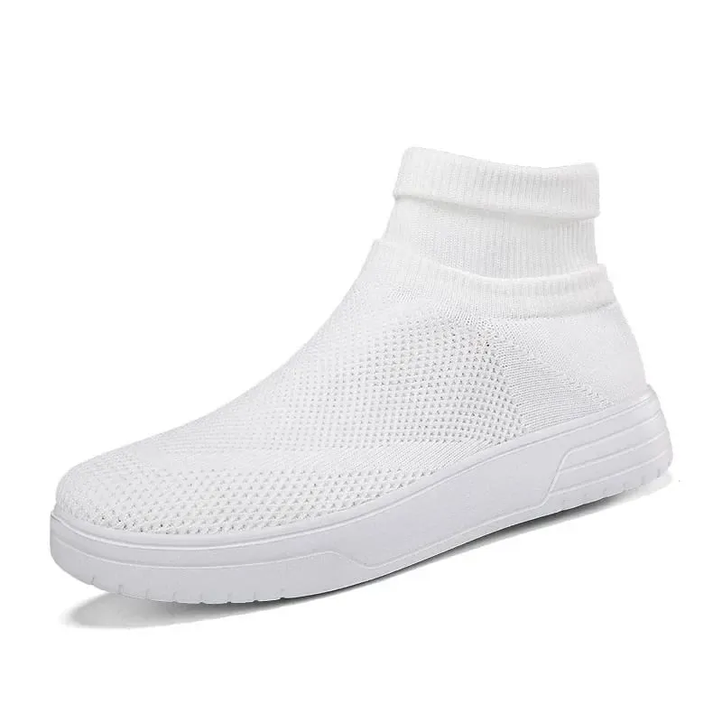 Sock Shoes for Men Spring 2026 New Couple Socks Breathable Mesh High Top Casual Shoes for Men One Foot Thick Soled Sneakers Men