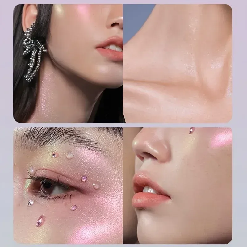 Glitter sombra em pó de longa duração cromo camaleão holográfico sombra em pó pigmento maquiagem dos olhos para mulheres cosméticos