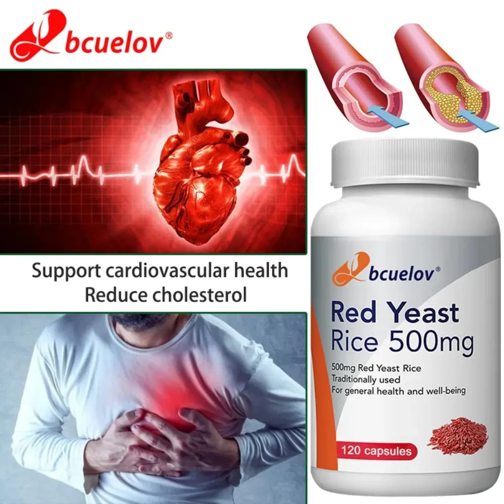 Extrato de Levedura de Arroz Vermelho 500 Mg Vegetariano – Fórmula Avançada para Coração Saudável para Suplemento de Saúde Cardiovascular — image 4