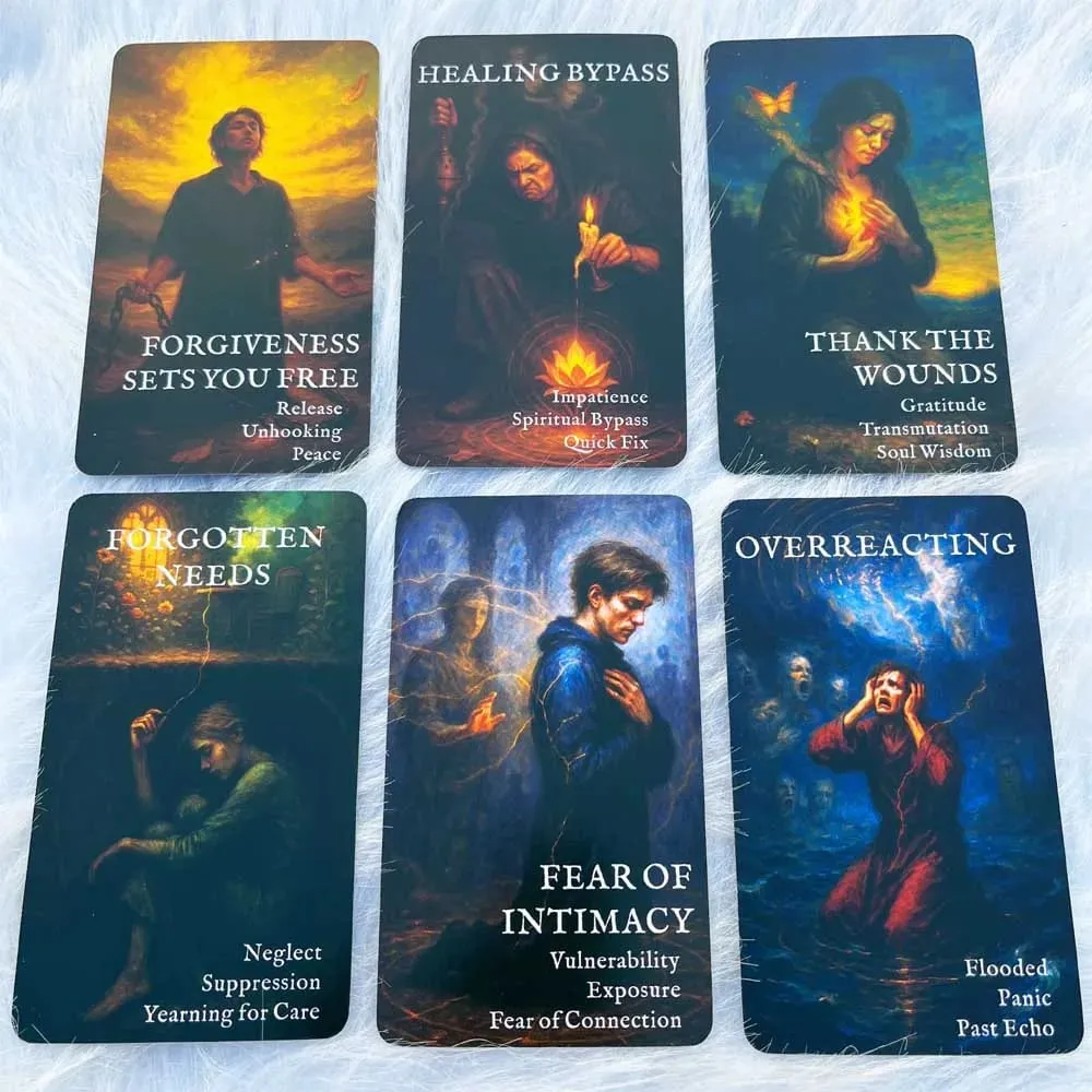 54 conjunto 13x8cm reflexivo lua sombra trabalho oracle auto-descoberta percepção emocional jogo orientação espiritual jogos de cartas