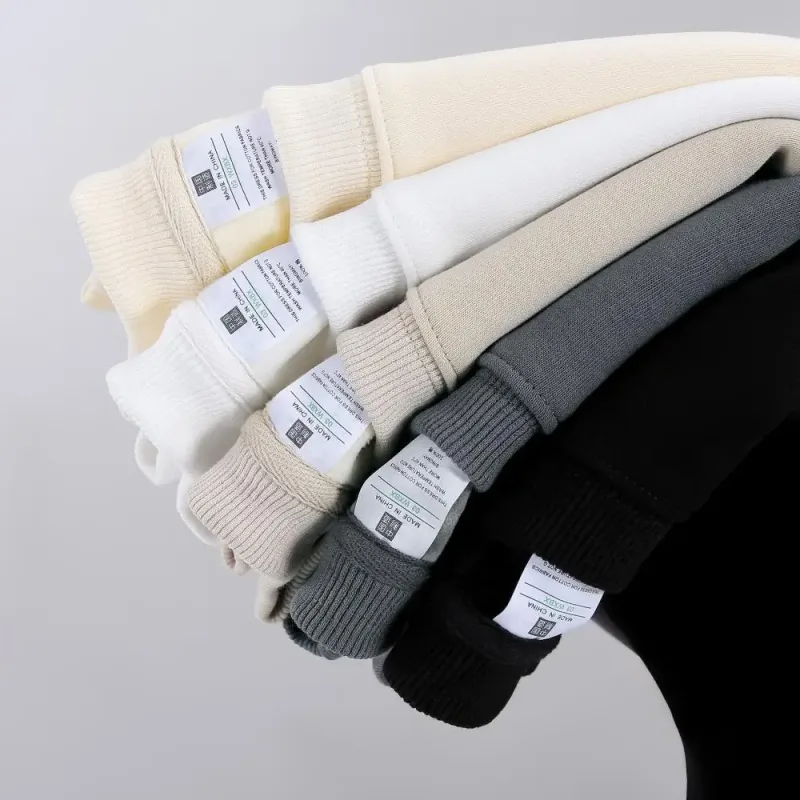 Moletom masculino 100% algodão 600g, moletom grande para o inverno, sólido, bege, manga morcego, lã pesada, gola redonda, capuz térmico