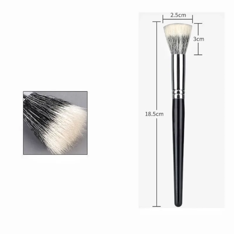 Pincel pontilhado para blush, pincel de maquiagem, lã macia, corretivo profissional, iluminador, ferramentas cosméticas femininas, 1 peça