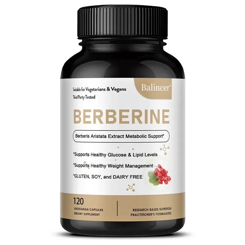Berberine Capsules 500 Mg - Promotes Cardiovascular and Cholesterol Health Support Healthy Weight Management and Immune System