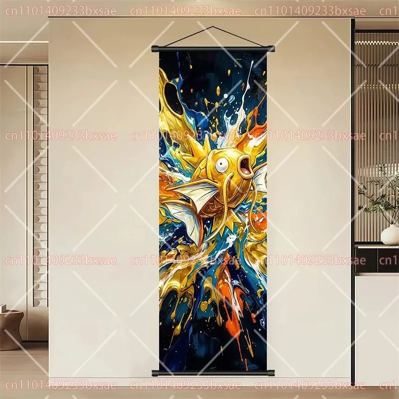 Pokémon anime hd rolagem pintura eevee pikachu suicune charizard mewtwo fundo arte da parede decoração cartaz presente das crianças