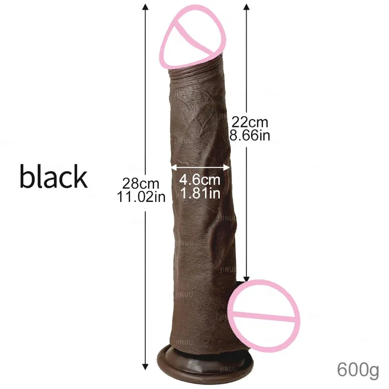 Vibrador de silicone super macio de 28cm com ventosa, flexível, ponto g, cinta para mulheres, homens, lésbicas, pênis longo, brinquedo sexual para casais