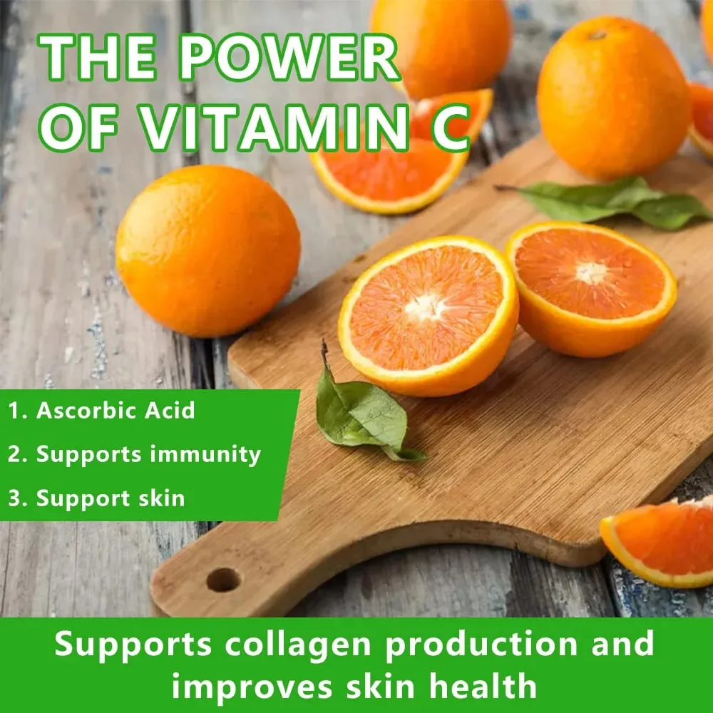 Vitamina C 1000 mg - com Rosa Mosqueta Cítrica Suporte Imunológico Produção de Colágeno Antioxidante para a Saúde da Pele 120 Cápsulas