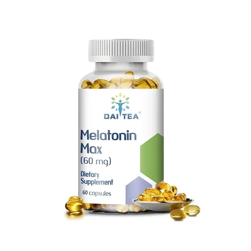 Melatonin MAX（60 毫克）快速溶解膠囊 - 更快入睡，促進深度睡眠和休息，易於服用，增強免疫健康