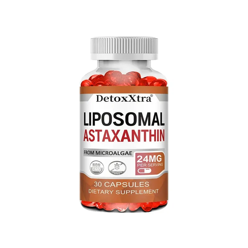 Astaxantina lipossomal 24mg, antioxidante premium de alta absorção, suporta metabolismo, pele dos olhos, articulações e saúde imunológica, não-OGM